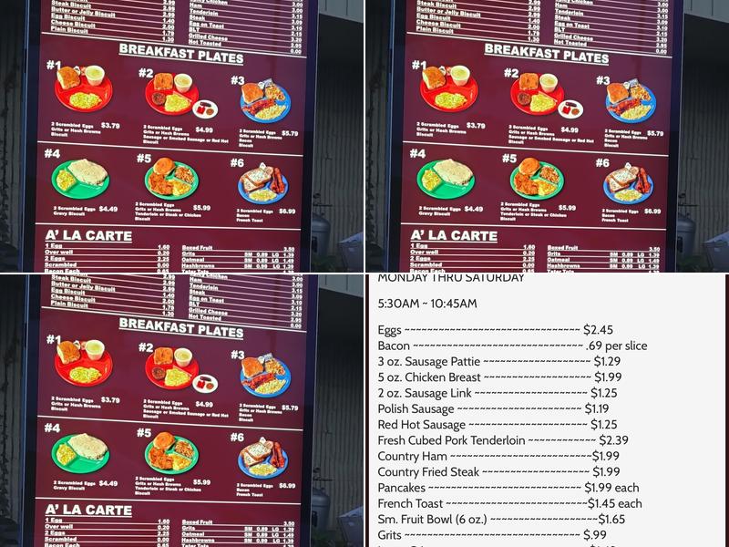 Longstreet Cafe #2 Menu