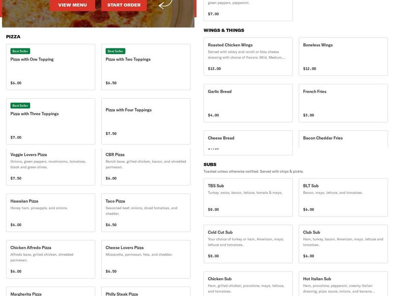 Mr. Edd's Pizza Plus Menu