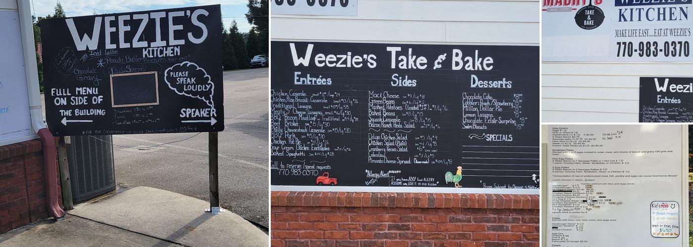Weezie's Kitchen Menu