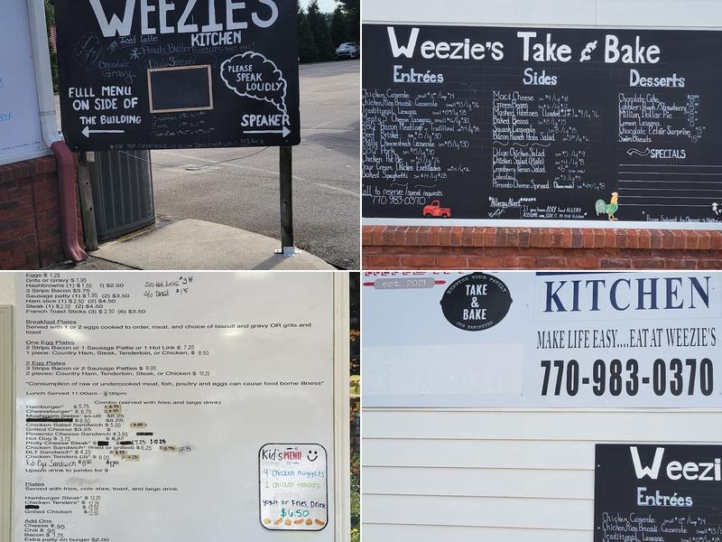 Weezie's Kitchen Menu