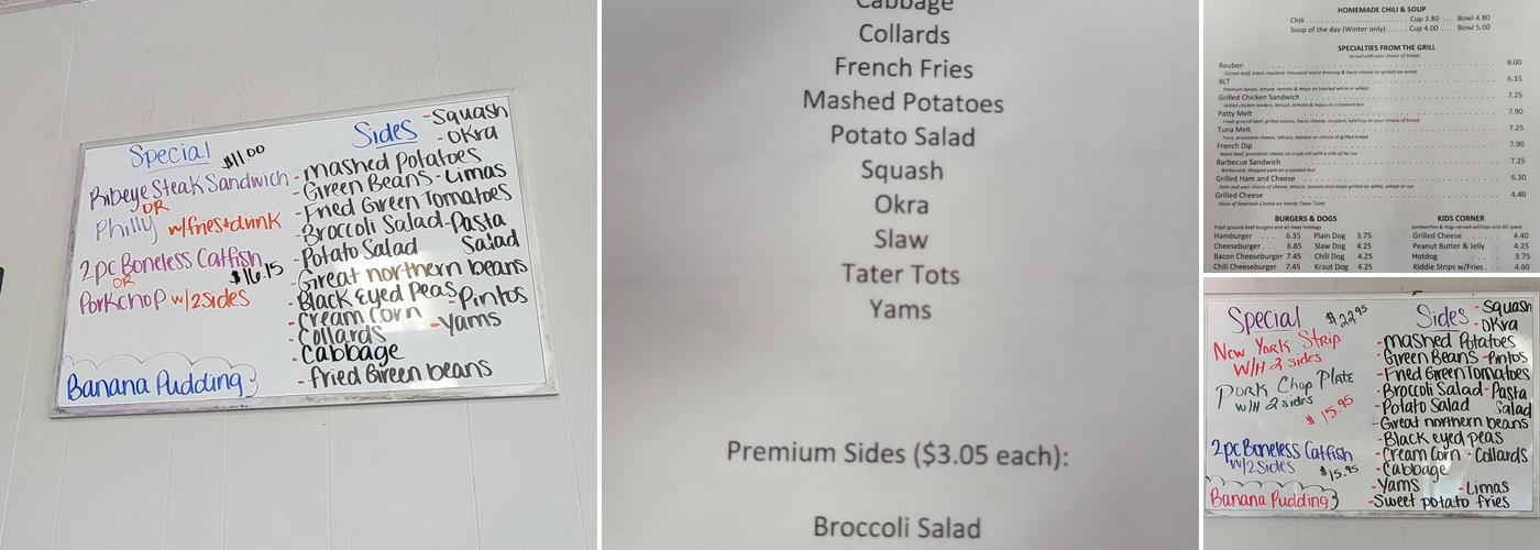 Corner Grill Menu