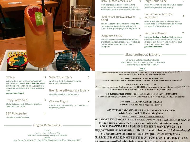 Gators Menu