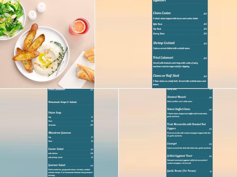 Villa Paul Menu