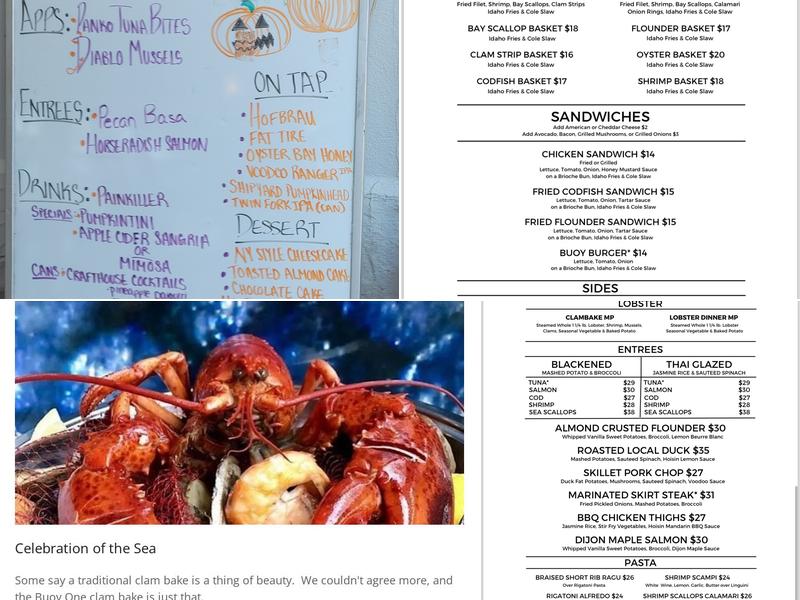 Buoy One - Riverhead Menu