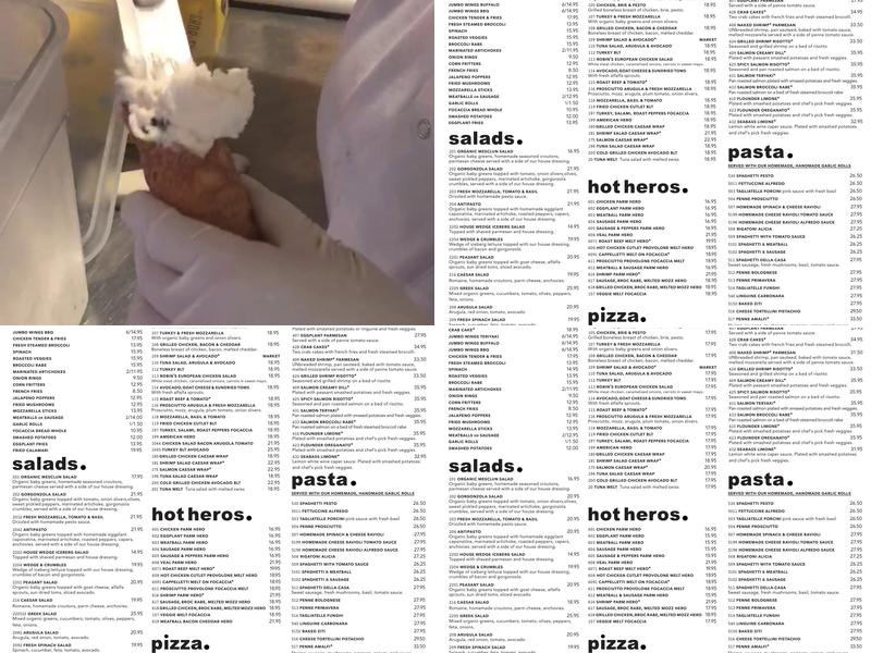 Cappelletti Restaurant & Take Out Menu