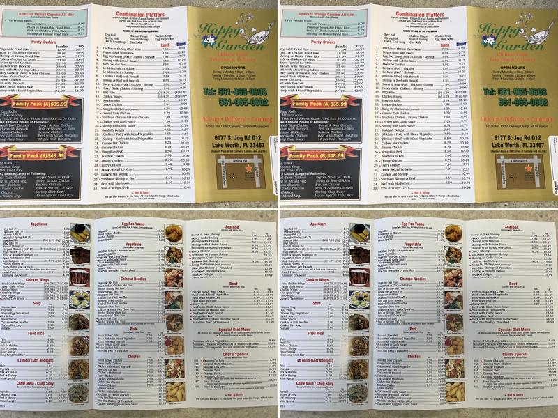 Happy Garden Menu