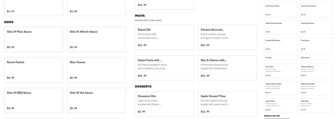 Jimmy's Pizza of Dassel Menu