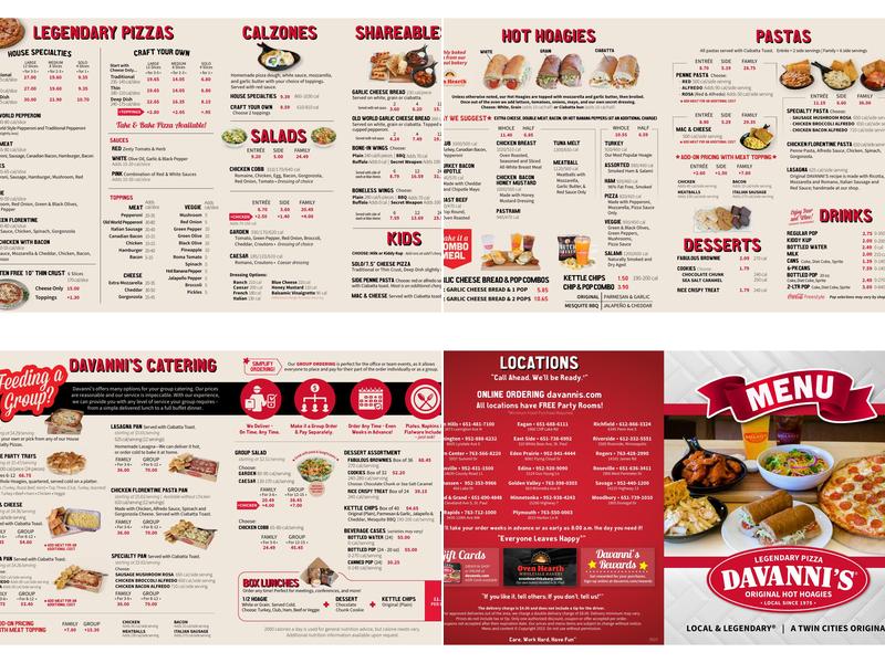 Davanni's Pizza & Hot Hoagies Menu