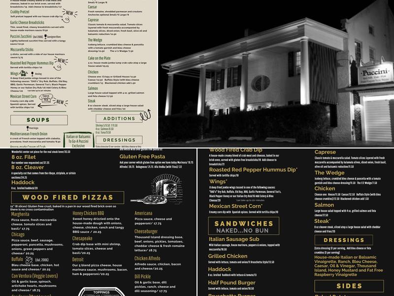 Puccini Restaurant Menu