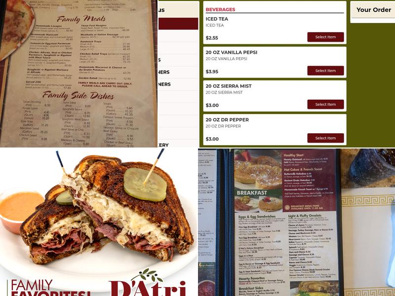 D'Atri's Restaurant Menu