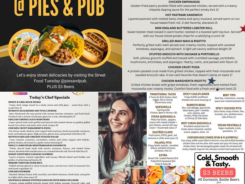 Pies & Pub (formerly Pies & Pints) Menu