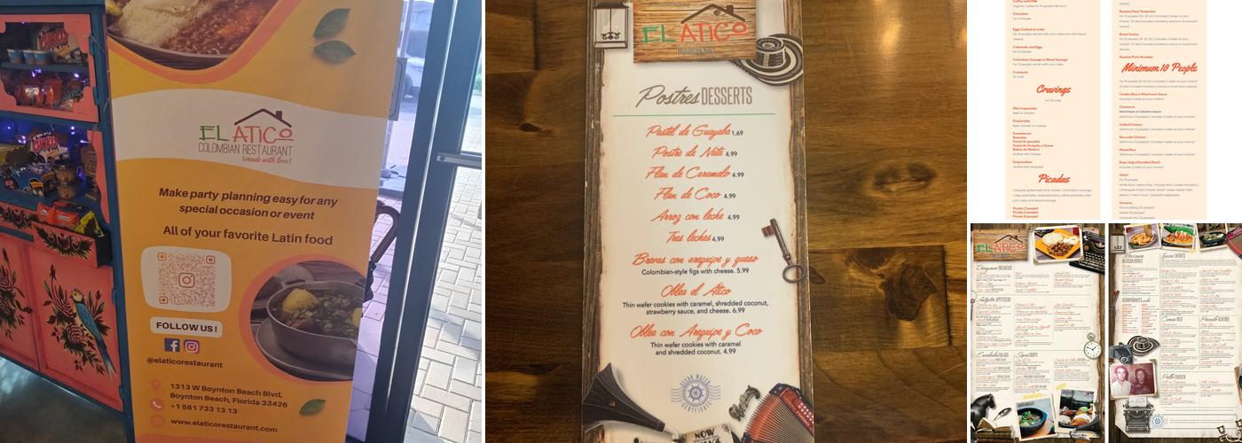 El Atico Restaurant Menu