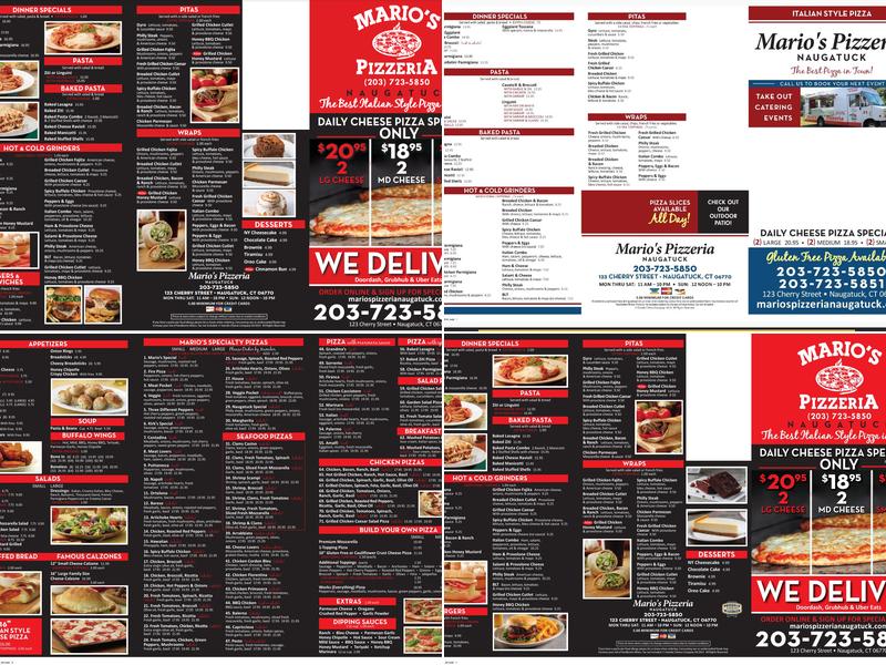 Mario's Pizzeria Menu