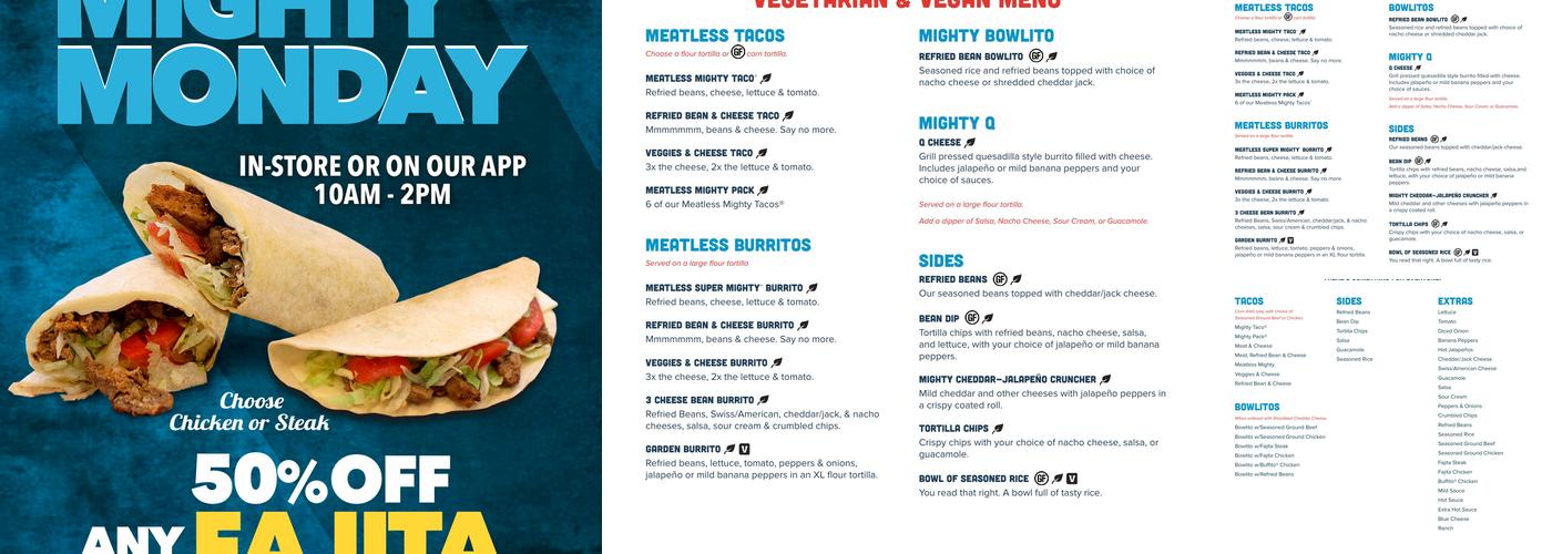 Mighty Taco Menu