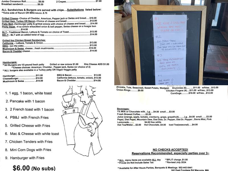 Egg-Cetera Cafe Menu