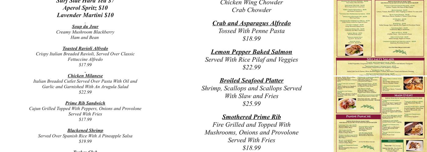 Bravo Cafe & Catering Menu