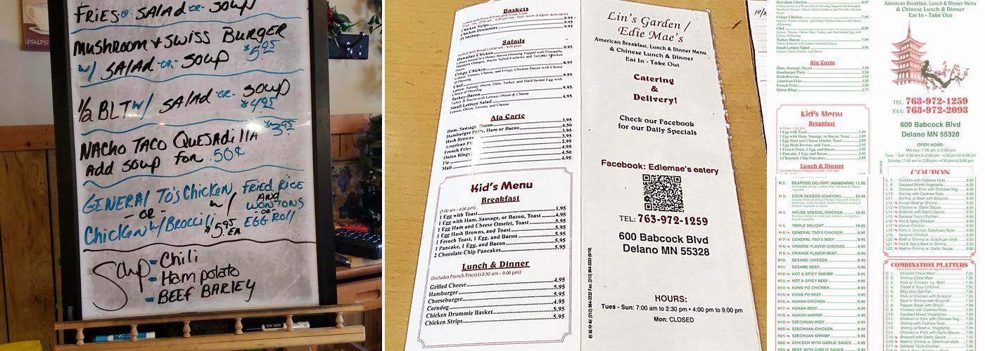 Edie Mae's Eatery Menu
