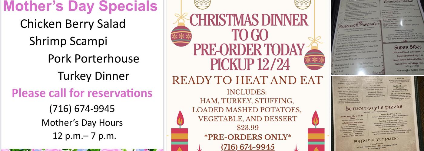 Connor's Restaurant Menu