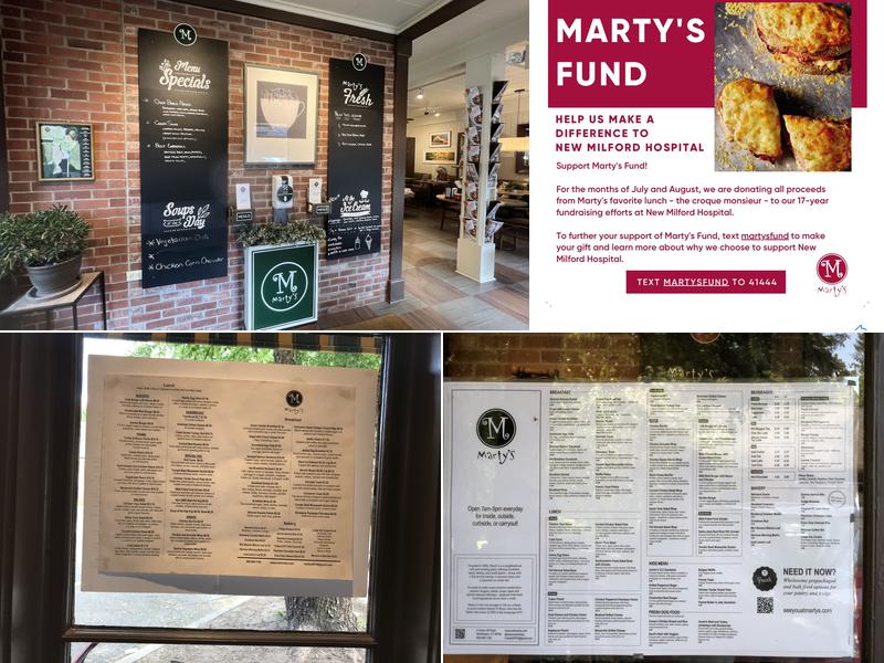 Marty's Cafe Menu