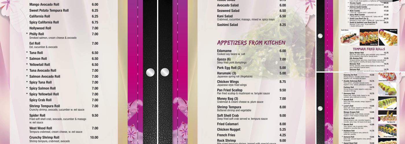 Sakura Sushi Steak House Menu