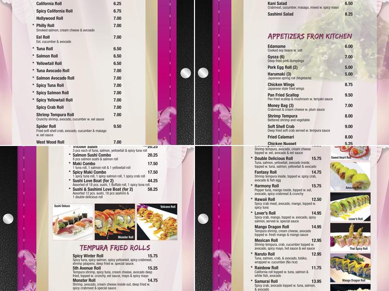 Sakura Sushi Steak House Menu