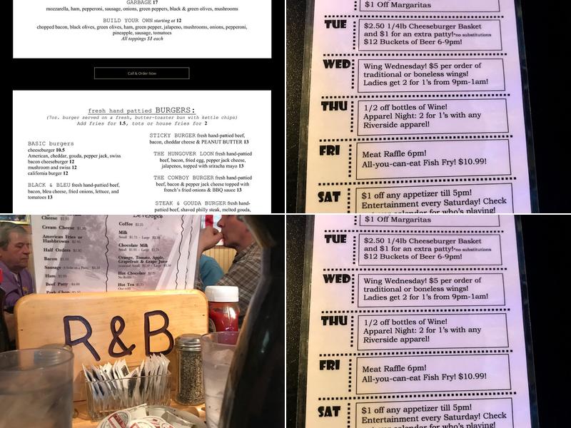 Riverside Bar & Restaurant Menu