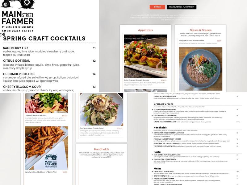 Main Street Farmer Eatery Menu
