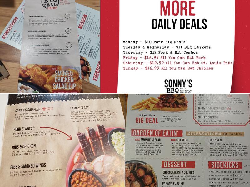 Sonny's BBQ Menu