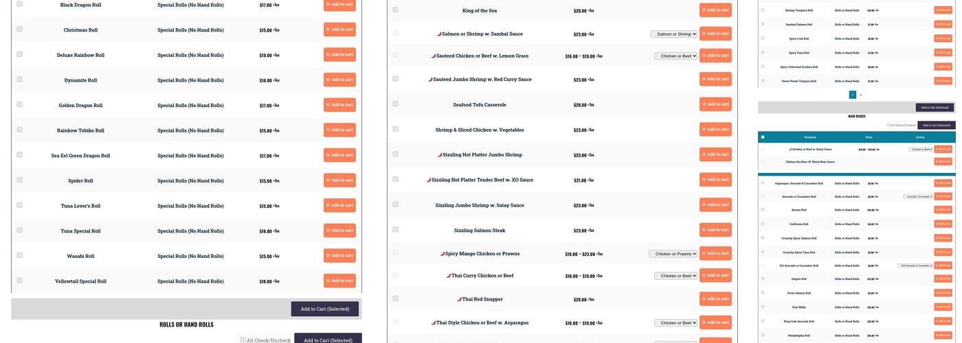 Sake Asian Fusion Menu