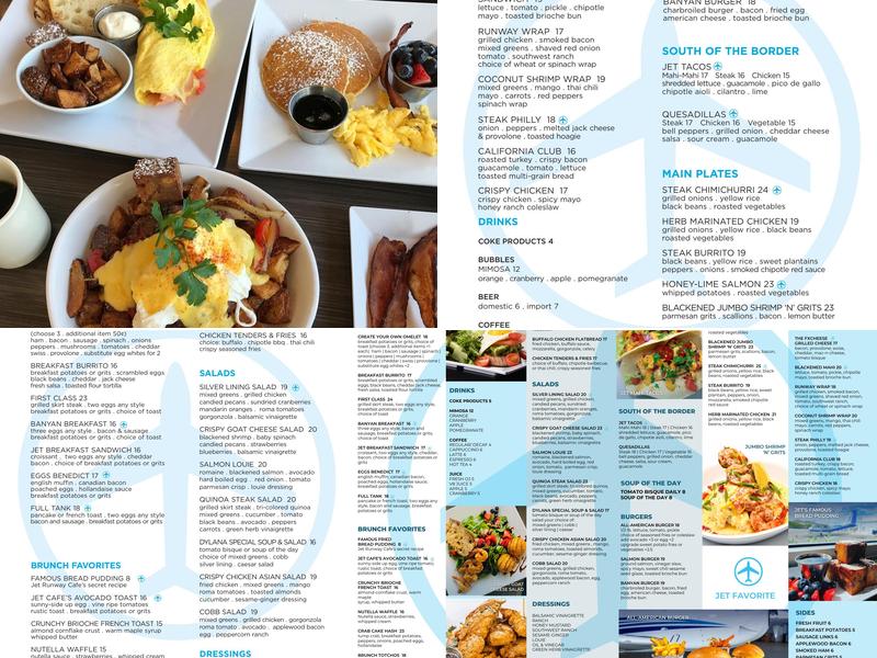 Jet Runway Cafe Menu