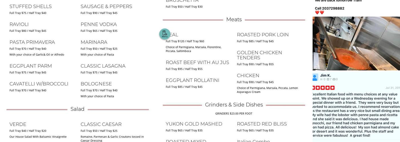 The Original Antonio's Menu