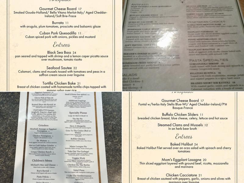 My Place Restaurant Menu