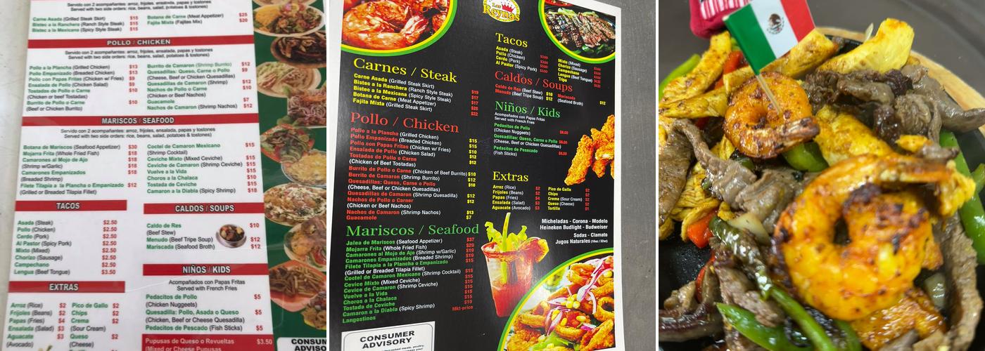 Las Reynas Swap Shop Menu