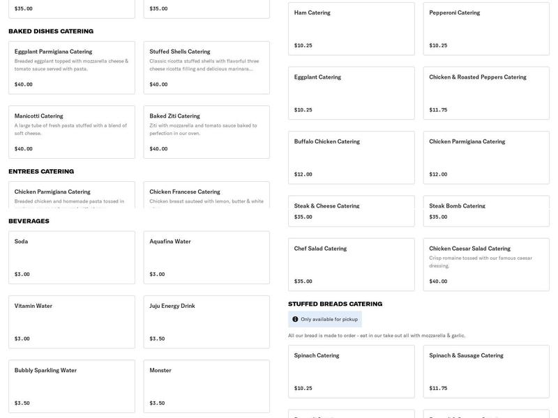 Kenny's Pizzeria and Deli Menu