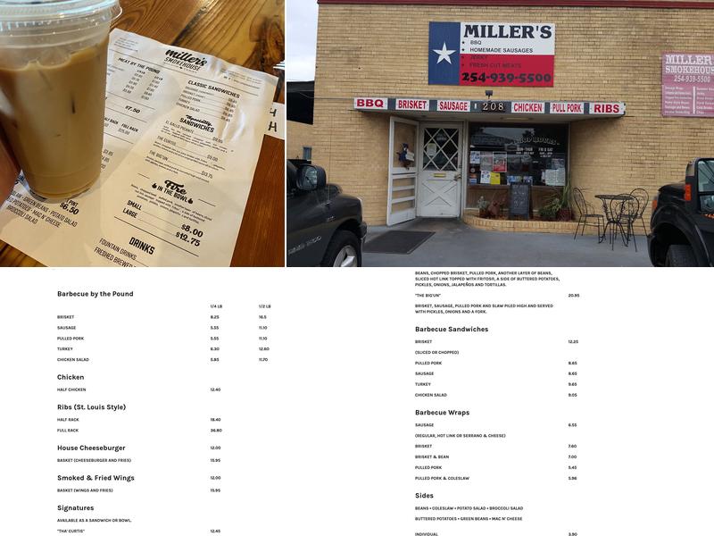 Miller's Smokehouse Menu