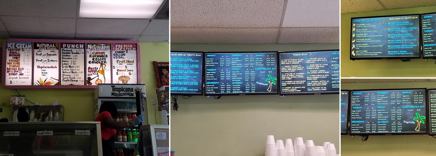 Tropitaste Menu