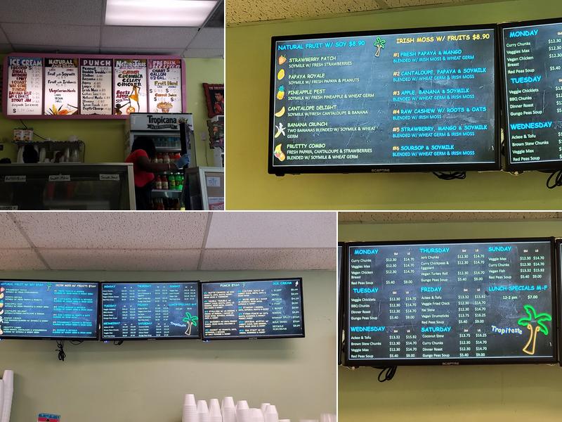 Tropitaste Menu
