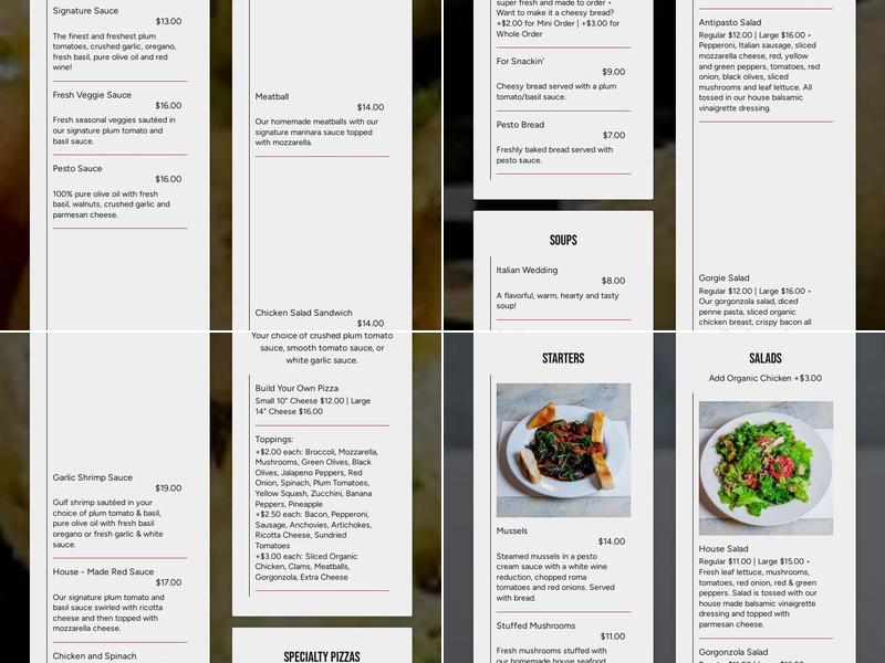 Pizza 2000 Menu