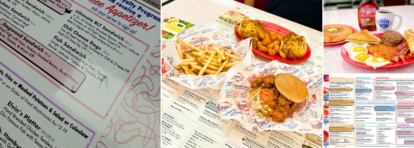 Boomarang Diner Menu