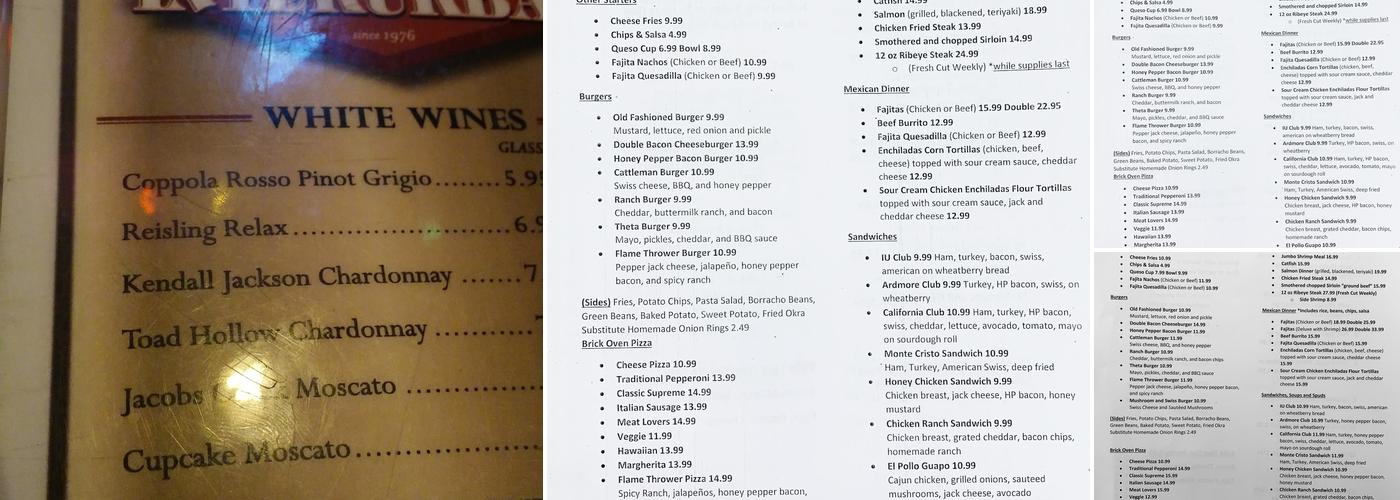 Classic Interurban Grill Menu