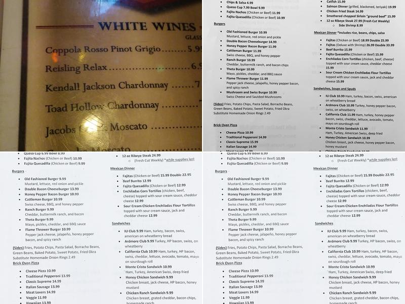 Classic Interurban Grill Menu