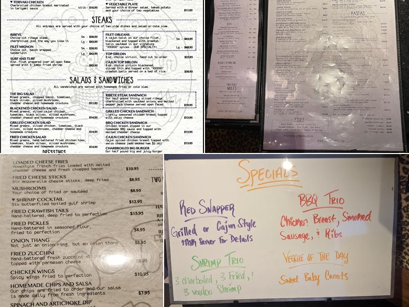 Two Frogs Grill Menu