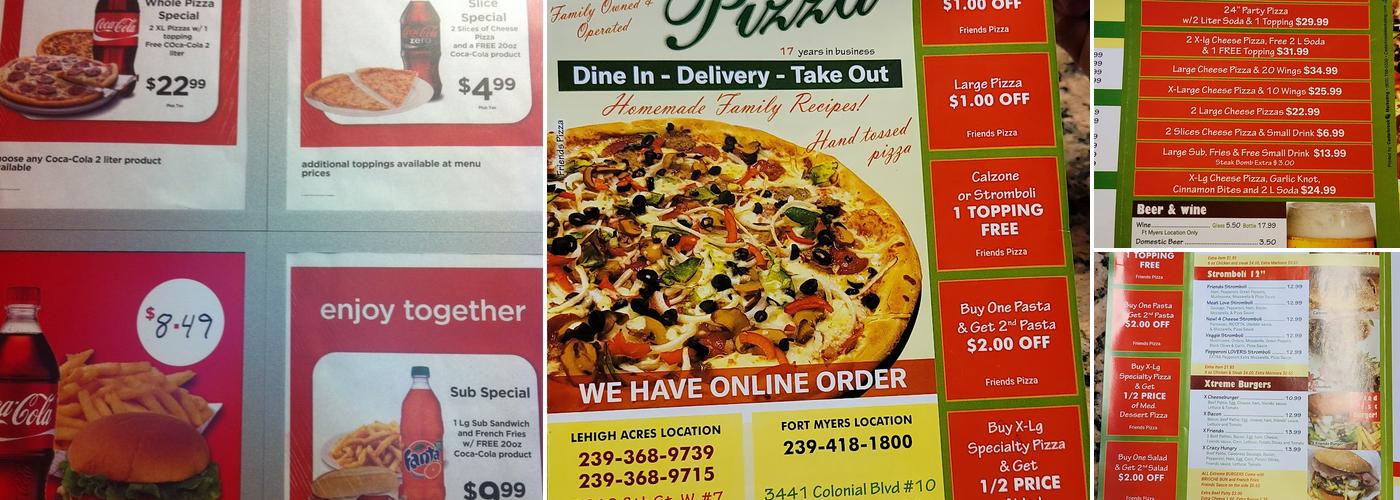 Friend's Pizza Lehigh Acres Menu