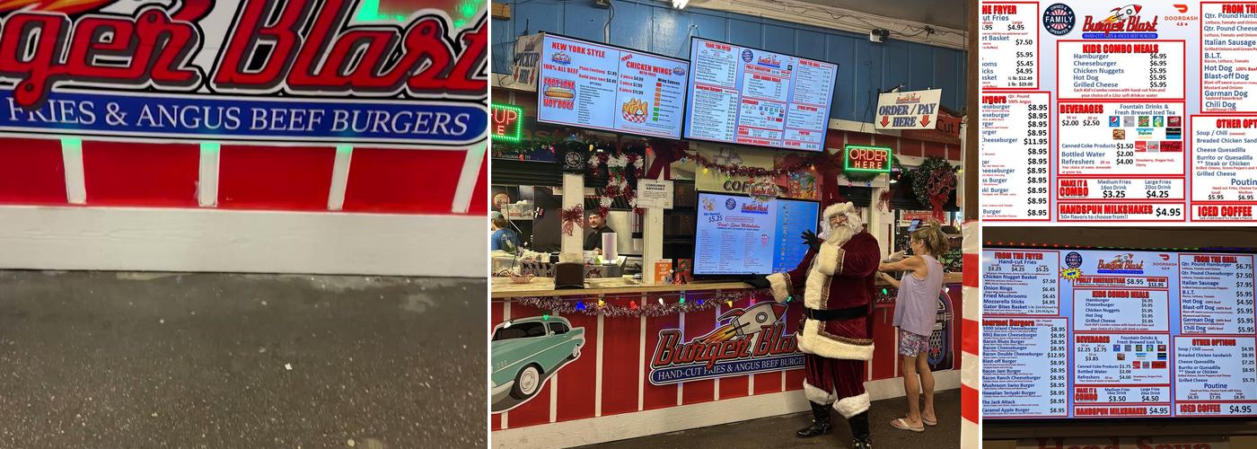 Burger Blast Menu
