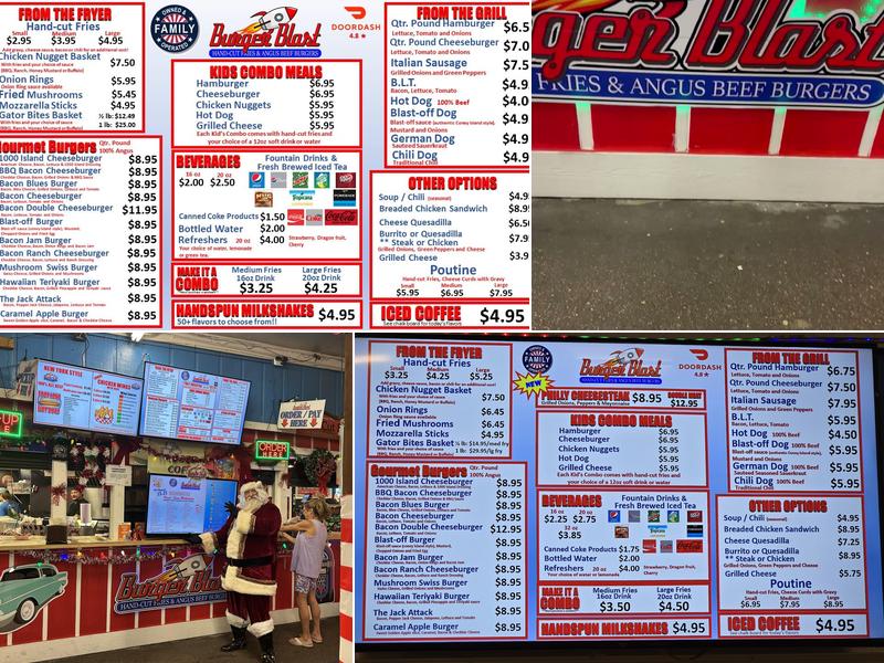 Burger Blast Menu