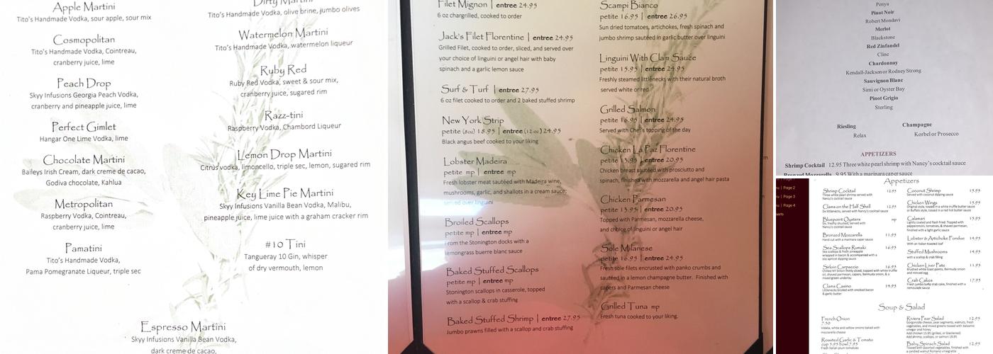 Rosemary & Sage Menu