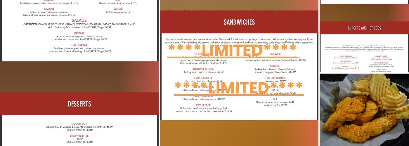 Wingnuts Menu