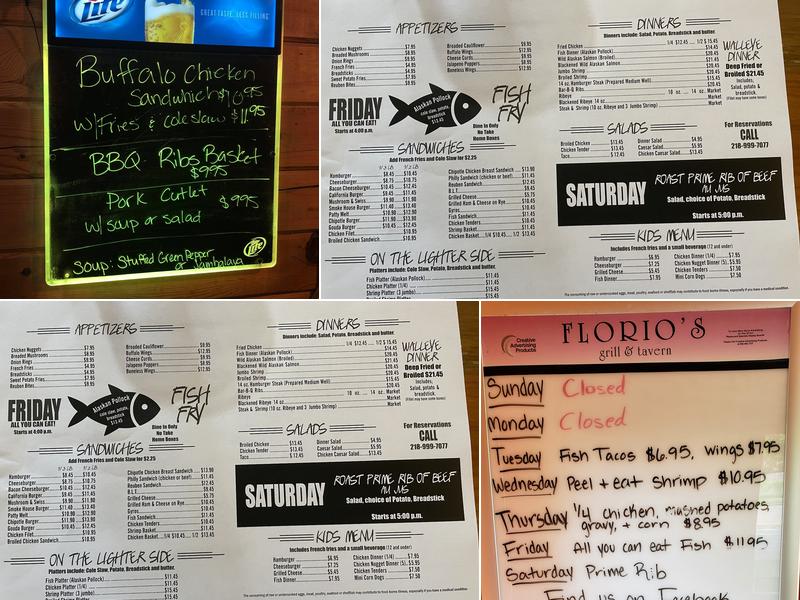 Florio's Grill and Tavern Menu
