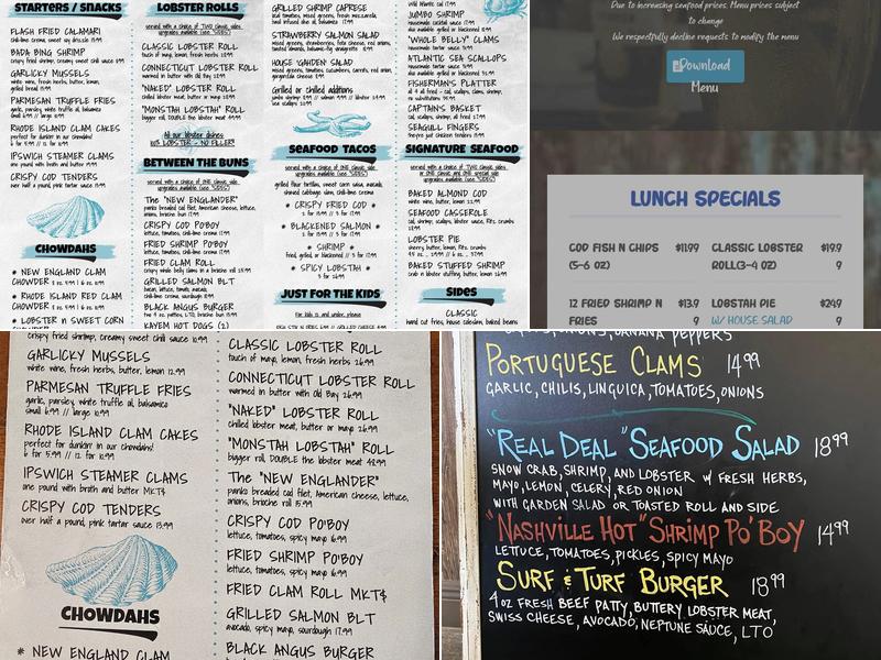 Cape Cod Fish Co Menu