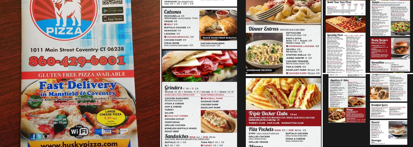 Husky Pizza Menu